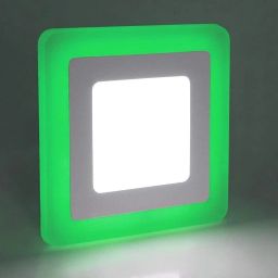 6 Watt 3+3 Double Colour LED Conceal Panel Side 3D Effect Light (Green, Square) Recessed Ceiling Lamp-image-67