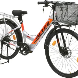 26" 002S-FLY MODEL ELECTRIC CYCLE,95% PRE-ASSEMBLED WITH CHARGER (Grey & Orange) 26 inches Single Speed Lithium-ion (Li-ion) Electric Cycle-image-20