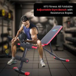 kfs Foldable Gym Bench with Incline, Decline & Flat Adjustments | 250 Kg Capacity Multipurpose Fitness Bench image 3