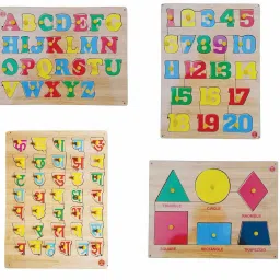Wooden Combo Alphabet, Hindi Varnmala, shapes & Number Pack of 4-image-30