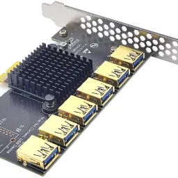 Etzin 6 in 1 PCI-E Riser Adapter Board 1 to 6 PCI-E 1X Express USB3.0 PCI-E DDR2 1 GB NVIDIA Chipset 60 bit 60 MHz Graphics Card-16