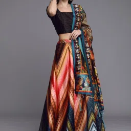 Digital Print Semi Stitched Lehenga Choli-image-8