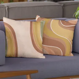 ambbi collections Multicolor Satin Abstract 16x16 inches Cushion Covers (Pack of 2)-picture-21