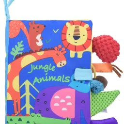 My Quiet Book for toddlers 1-3 -cloth books for babies 6-12 month old. Jungle-0