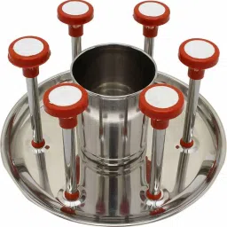 Glass and Spoon Organiser for 6 Glasses and Cutlery Glass Stand for Kitchen Stainless Steel Glass Holder-image-38