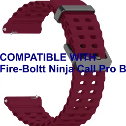 ACM WSM40B20PU2821 Watch Strap Silicone Sports 20mm for Fire-Boltt Ninja Call Pro Bsw053 Smartwatch Purple Smart Watch Strap-image-8