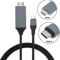 VOOCME USB 3.1 Type C Male to HDMI Male 4K Cable for HDTV, Monitor, Projector 2m cable(Black) Laptop Accessory-27