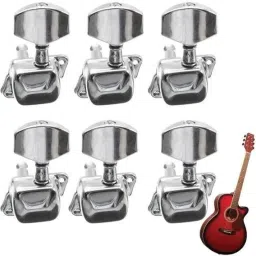 6pcs Semiclosed Tuners Tuning Pegs with Accs for Electric Acoustic Guitars-39