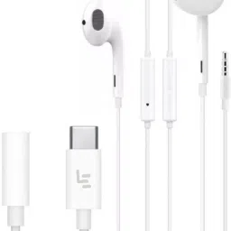 Pacificdeals White Combo of Type C Connector Audio Jack & 3.5 mm Earphone For Oppo Realme Oneplus Phone Converter-15