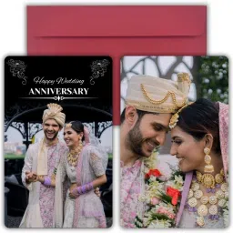 5.4x8.6cm PVC Anniversary Photo Wallet Card Gift with Envelope Greeting Card-image-83