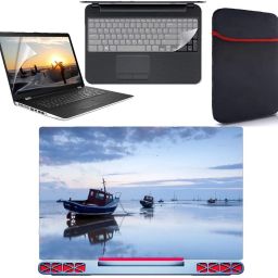 SDM nature wallpaper 4 in 1 combo pack with laptop skin sticker decal, laptop sleeve pouch, key guard, Screen protector all are laptop 15.6 inch Combo Set vinyl Laptop Decal 15.6 Combo Set 037 Combo Set-image-91