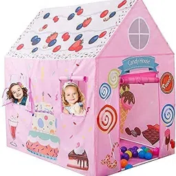 Children Boy Girls Portable Castle Playhouse | Medium (PNK City House)-picture-26