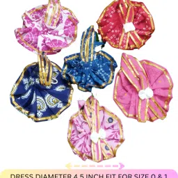 Combo of 6 pure cotton Laddu Gopal Dress, Kanha Poshaak, Thakur Ji, Size-(0-1) Dress-6