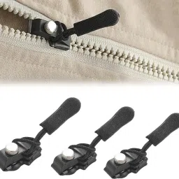 Versatile Zipper Repair Kit With Metal Sliders Nylon Tabs Black Plastic Open-ended Zipper-picture-28