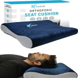 Contoured Cervical Pillow with Memory Foam for Cervical Neck Pain Relief Neck Support-image-46
