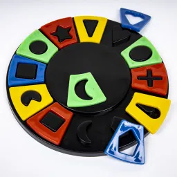 Circle Shape Sorter Jigsaw Puzzle Toy Shape & Color Recognition Geometric Board-19