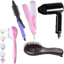 WIB Hair Straightener Hair Dryer Hair Curler Face Massager Hair Brush Personal Care Appliance Combo-image-28