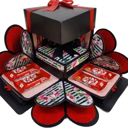 CHOCOLATE EXPLOSION ,BIRTHDAY GIFT (8 CHOCOLATES EACH 10 Rs) Paper Gift Box Greeting Card-16