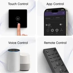 iotics Smart Touch Switch for 1 High Load, Remote, Mobile App, Alexa & Google Home Smart Switch image 2