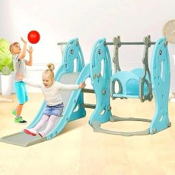 4in1 Slider Swing for Kids Playing Slide for Kids Boys Baby Swing and Slide-image-9