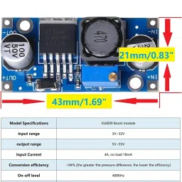 shockley LM2596 & XL6009 DC Buck Boost Converter Module COMBO (5 Pc LM2596) (5 Pc XL6009) Multipurpose Controller image 4