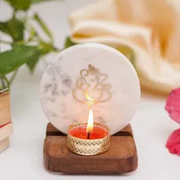 home arte White Marble Figurine Tea light Holder-picture-46