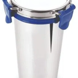 Eco Stainless Steel Tumbler Blue Glass with lid , Air Tight Lid Glass- 300 ml Glass Water/Juice Glass-picture-10