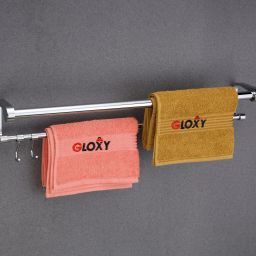 Stainless Steel 24 Inch Bathroom Towel Hanger | Dual Layer Towel Rod Wall Mount Stainless Steel Toilet Paper Holder-image-83