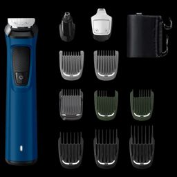 PHILIPS Series 7000 12-in-1 Rechargeable Cordless Grooming Kit for Face, Hair & Body for Men (90min Runtime, DualCut Technology, Blue)-26