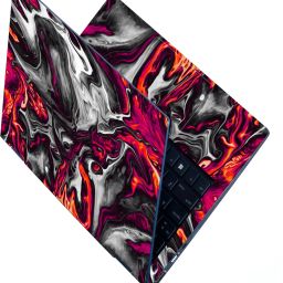Techfit Full Body Laptop Skin 15.6 Inches - Yellow Pink White Lava Design Premium Stretched Vinyl Laptop Decal 15.6-image-75