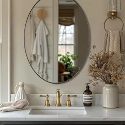 oval 12*18 bevelled mirror Bathroom Mirror-18
