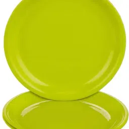 Plates For Daily Kitchen Use (Set of 3) Green Color (PKx097) Dinner Plate-24