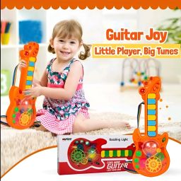 Musical Guitar Toy for Kids with Rotating Gears Flashing Lights & Piano Sound-11