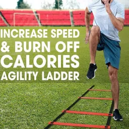 rms sports Ladder | 2M Speed Training Ladder with 4 Adjustable Rungs | Speed LADDER Plastic, PVC Speed Hurdles image 4
