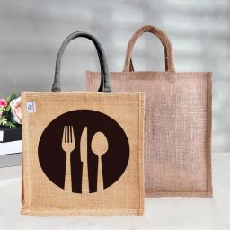 Jute Grocery Bag|Zipper Shopping Bag with Handle|Pack of 2|Multicolor Pack of 2 Grocery Bags-image-74
