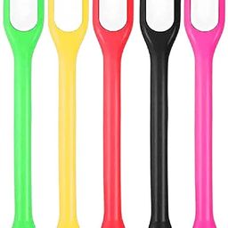MAGBHA Mini USB LED Light Adjust Angle/Bendable Portable Flexible USB Light with USB for Power Bank PC Laptop Notebook Computer Keyboard Energy Saving Gift Night Book Reading Lamp (Pack of 5) image 1