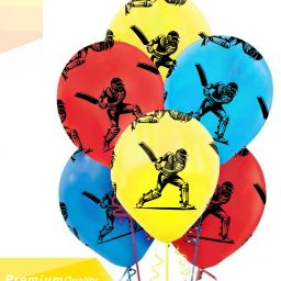 Printed Cricket Themed Party Balloon, Combo of 20, Sports Theme Celebration Balloon-33
