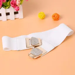 Women Casual White Fabric Belt-image-69