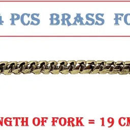 a & h enterprises Designer Forks Set of 4 pieces Brass Dinner Forks Pineapple Design Daily Use Brass Dinner Fork Set image 2