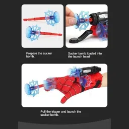 suthar's Spiderman Web Shooters Toy with Gloves For Kids, Web Dart Launcher Wrist Toy Set image 5
