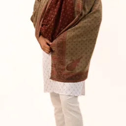 Sprha Wool Embellished Men, Women Shawl-image-34