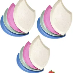Flower Petal Chips & Dip Serving Plates Pack of 12 (Random Color) Chip & Dip Tray-image-56
