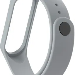 Epaal Soft Silicone Wrist Strap for Mi Band 4 & Mi Band 3 (Ash Grey) Smart Band Strap image 2