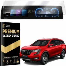 spartan shield Screen Guard for MAHINDRA XUV700 2024 AX3 AX5 AX7 || Dual 10.25 Inch Infotainment System & Instrument Cluster Protector || XUV 700 2021 - Running Car Audio Display Accessory [Not Tempered Glass]-25