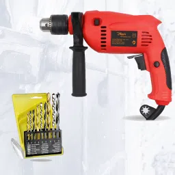 100% Copper Winding HGCM717M2 Power Drill with 9Pcs Bits for Making Holes in Metal/Wood/Concrete with Reverse Rotation and Variable Speed HGCM717M2 Hammer Drill-14