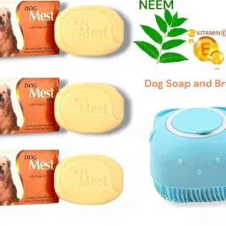 Flea and Tick, Conditioning Dog Soap and Brush 225 ml Pet Coat Cleanser-18
