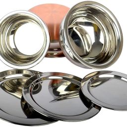 Steel Cooking Handi Biryani Punjabi Kitchen Cooking and Serving Bowl with Lid D1 Bowl Serving Set-image-14