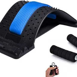 Combo Of Adjustable Magic Back Support With Foam Hand Gripper For Men & Women Fitness Accessory Kit Kit-image-6