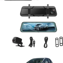 Digital 9.66inch Mirror DVR Full Touch Screen With TFT/Night Vision For Car-158 Black LED-image-55