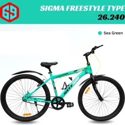 SIXTY NINE 26 T AQUA GREEN V BRAKE STEEL RIM TYRE TUBE FOR AGE 8 PLUS 90% FITTED 26 T (inch) Road Cycle-image-64